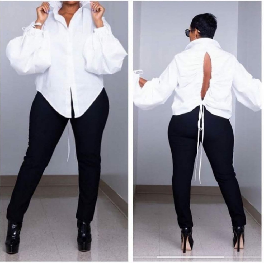 Size 2x Boutique bought open sleeve/back blouse